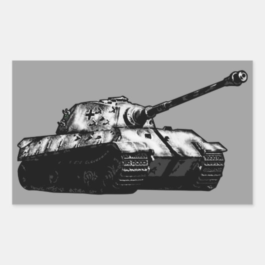 Tiger II-Sticker Rechthoekige Sticker (Voorkant)