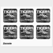 Tiger II-Sticker Vierkante Sticker (Vel)