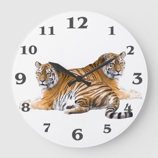 Tiger image for Round-Large-Wall-Clock Grote Klok (Voorkant)