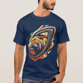 Tiger in fire ring t-shirt (Voorkant)