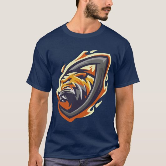 Tiger in fire ring t-shirt (Voorkant)