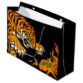 TIGER IN FLAMES GROOT CADEAUZAKJE (Voorkant Gekanteld)