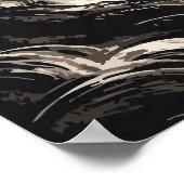 Tiger In Red Moon - Japanese Anime Art Poster (Hoek)