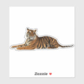 Tiger in Repose Sticker (Vel)