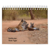 Tiger in Rot als Kalender (Hoes)