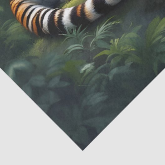 Tiger in the Jungle  Tissuepapier (Detail)