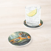 Tiger in the Jungle  Zandsteen Onderzetter (Zijkant)