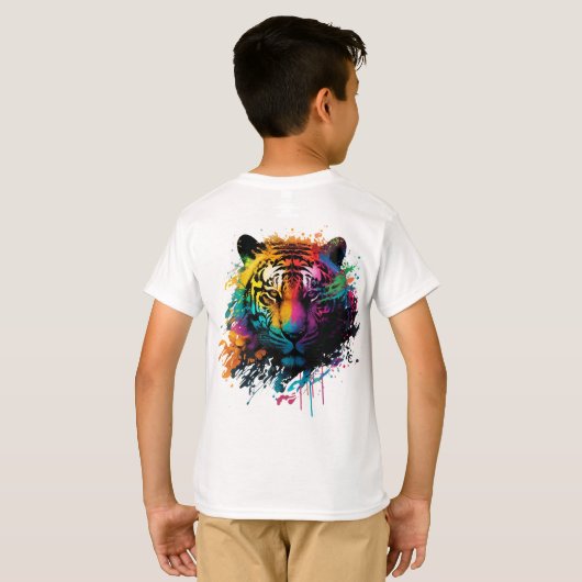 Tiger Ink Graffiti Splash T-shirt (Achterkant volledig)