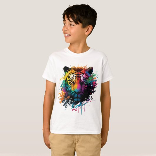 Tiger Ink Graffiti Splash T-shirt (Voorkant volledig)