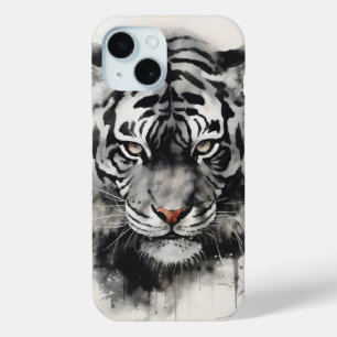 Tiger Ink Painting iPhone 15 Case