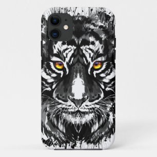 Tiger iPhone 11 Hoesje   Zwarte en witte tijger