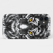 Tiger iPhone 11 Hoesje | Zwarte en witte tijger (Achterkant (horizontaal))