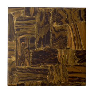 Tiger Iron Gemstone Print Backsplash Ceramic Tegel Tegeltje