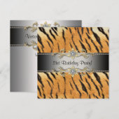 Tiger Jewel 21e verjaardag Uitnodiging Tiger 21 (Voorkant / Achterkant)