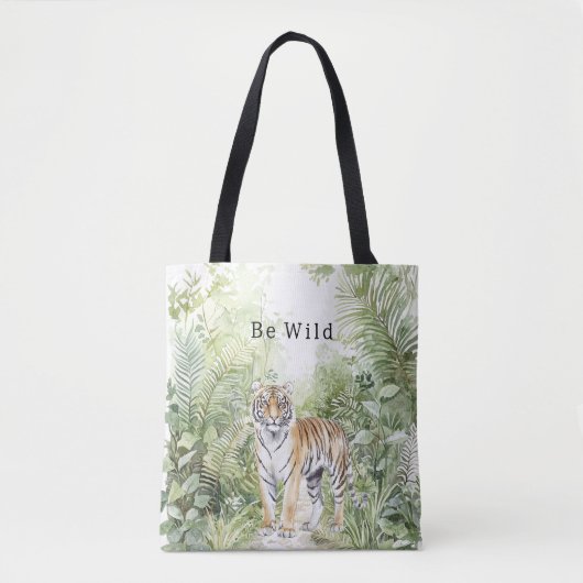 Tiger Jungle Be Wild Tote Bag (Voorkant)