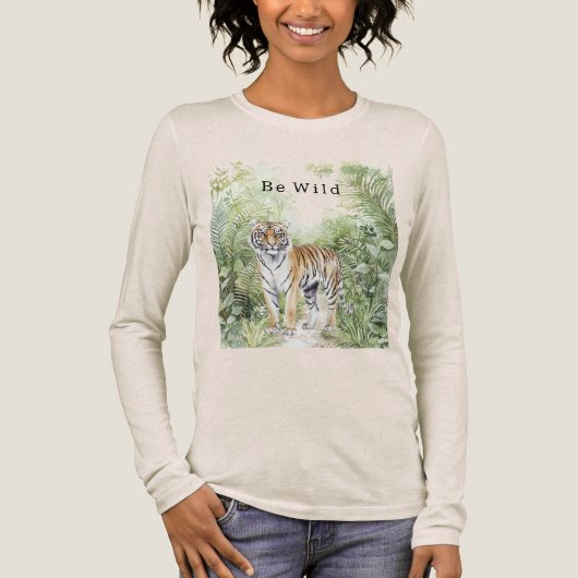 Tiger Jungle Be Wild Tri-Blend Shirt (Voorkant)