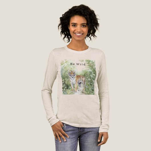 Tiger Jungle Be Wild Tri-Blend Shirt (Voorkant)
