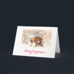 Tiger kerstkaart feestdagen kaart<br><div class="desc">Tijgers spelen in de wintersneeuw en wensen je een vrolijk kerstfeest</div>