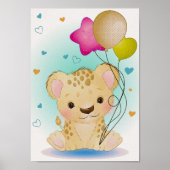 Tiger Kinder Room Poster Safari Nursery Print (Voorkant)