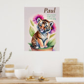 Tiger - Kindermotiv Poster (Keuken)