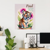 Tiger - Kindermotiv Poster (Thuiskantoor)