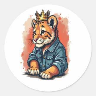Tiger King kroonprins Ronde Sticker