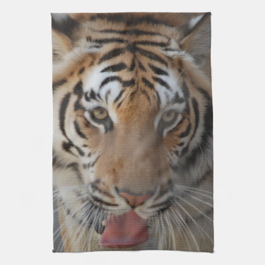 Tiger Kisses Kitchen Towel Theedoek (Verticaal)