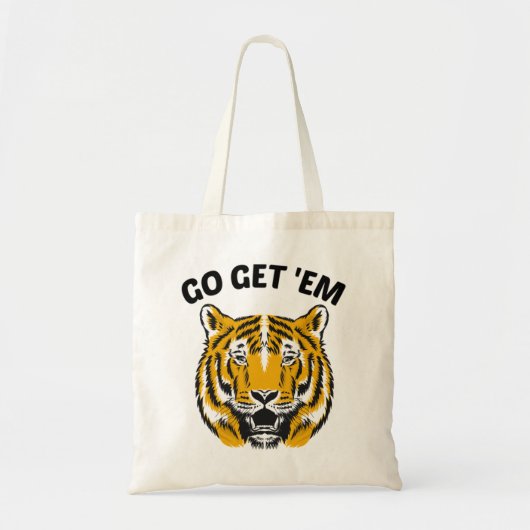 TIGER KRIJGT ZE AAN TOTE BAG (Voorkant)