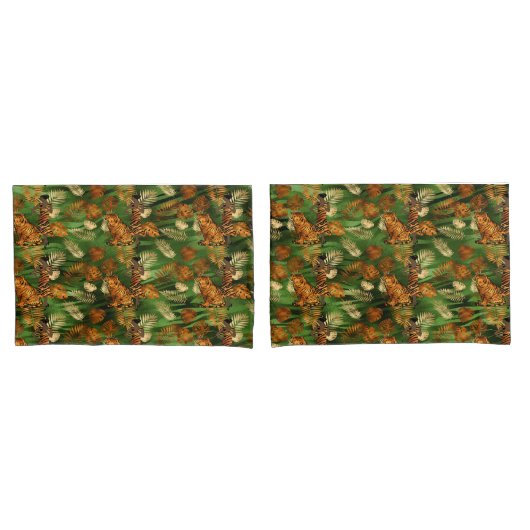 Tiger Lady Pair van Kussenslopen (Voorkant-Set)