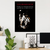 Tiger Leadership Inspirerend Poster (Thuiskantoor)