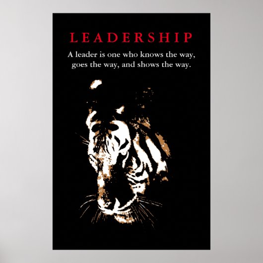 Tiger Leadership Inspirerend Poster (Voorkant)