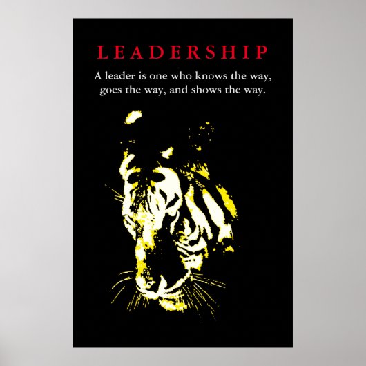 Tiger Leadership Inspirerend Poster (Voorkant)