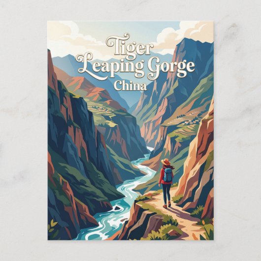 Tiger Leaping Gorge China Briefkaart (Voorkant)