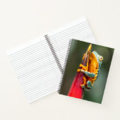 Tiger Legged Monkey Tree Frog Green Sinaasappel Notitieboek (Binnen)