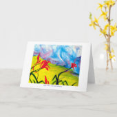 Tiger lelies-WENSKAART Kaart (Gele Bloem)