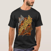 Tiger Leopard Cheetah Zebra Lightning Animal Print T-shirt (Voorkant)
