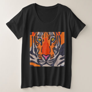 Tiger (levendig) - Dames Plus Maat T-shirt