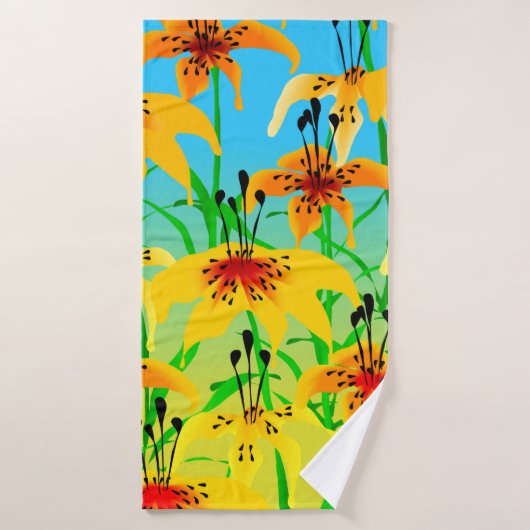 Tiger Lilies Badhanddoek (Badhanddoek)
