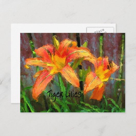 Tiger Lilies Briefkaart (Voorkant / Achterkant)