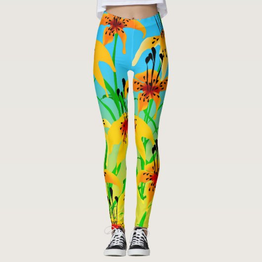 Tiger Lilies Leggings (Voorkant)