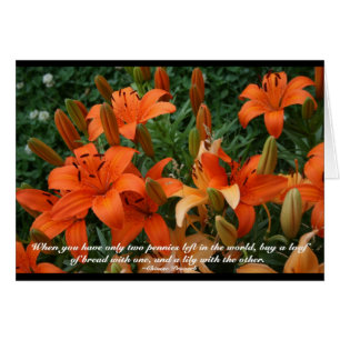 Tiger Lilies Motivatie noot Kaart