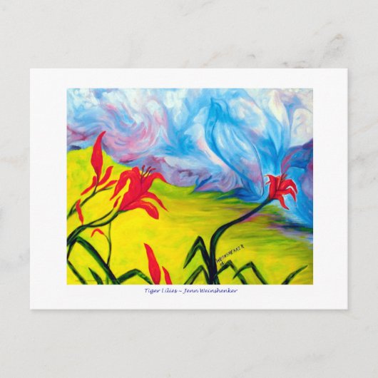 Tiger Lilies POST CARD Briefkaart (Voorkant)