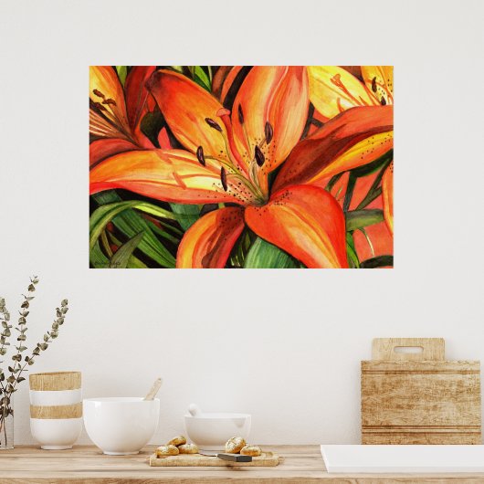 Tiger Lilies Poster (Keuken)