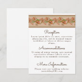 Tiger Lilies Wedding Enclosure Informatiekaartje (Voorkant / Achterkant)