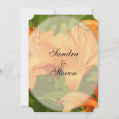 Tiger Lilies Wedding Invitations Kaart (Achterkant)