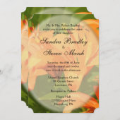 Tiger Lilies Wedding Invitations Kaart (Voorkant / Achterkant)