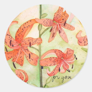 Tiger Lillies Stickers, voor jou Ronde Sticker