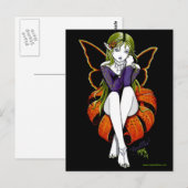 Tiger lillith Briefkaart, melkachtig donker Vloeib Briefkaart (Voorkant / Achterkant)