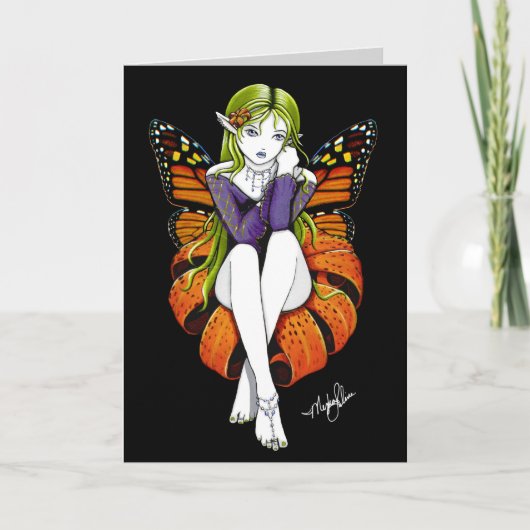 Tiger Lillith Flower Fairy Kaart (Voorkant)