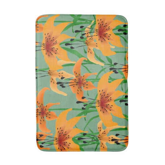 Tiger Lily Bath Mat (Voorkant Verticaal)
